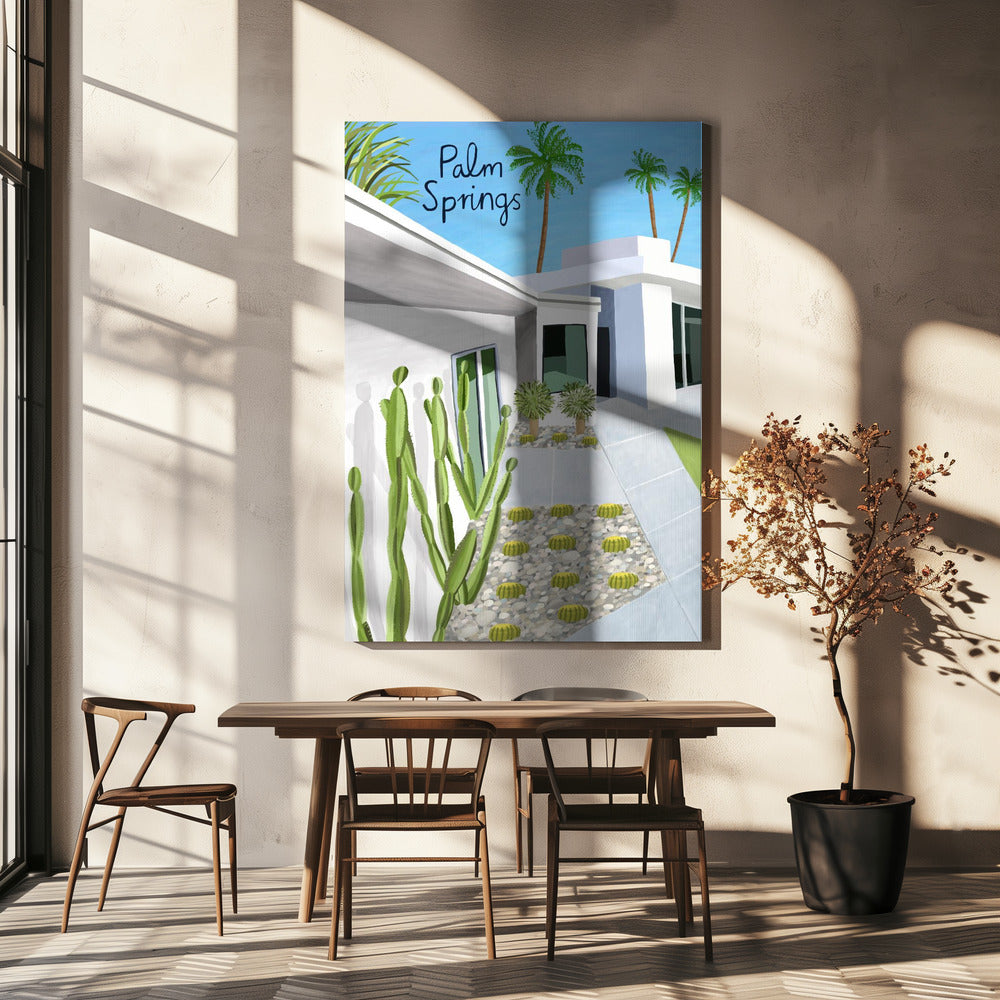 Moderne architectuur van Palm Springs door kunstenaar Carla Daly | Canvas