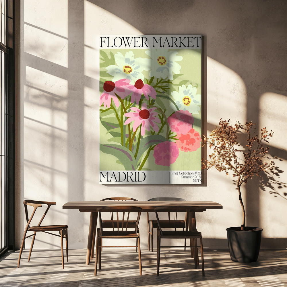Bloemenmarkt van Madrid | Canvas