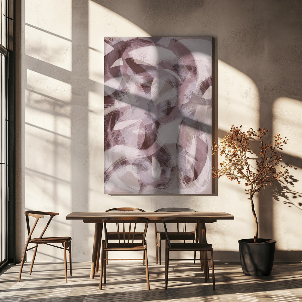 Abstracte penseelstreken 169X | Canvas