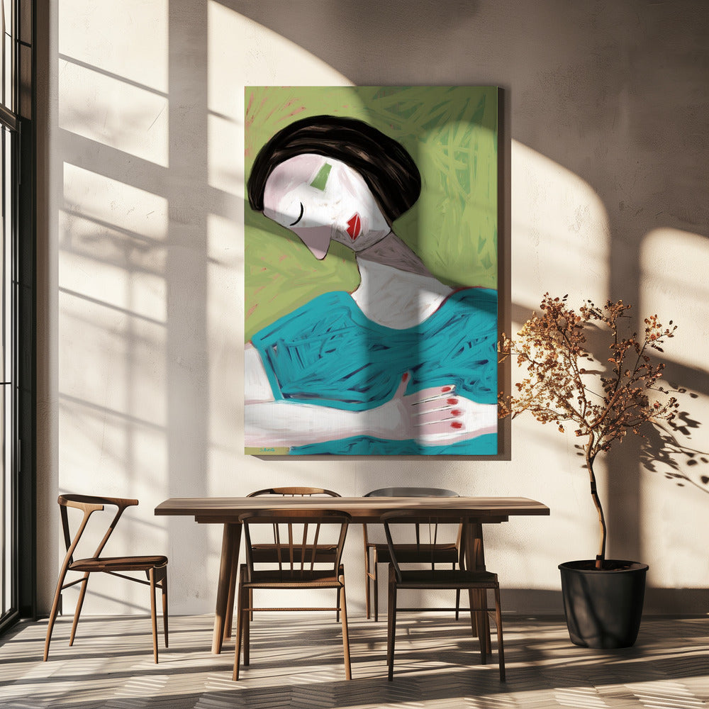 De slapende vrouw | Canvas