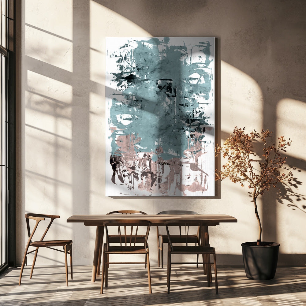 Abstracte neutrale krassen 1 | Canvas