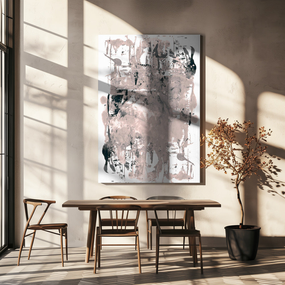 Abstracte neutrale schraapsels 2 | Canvas