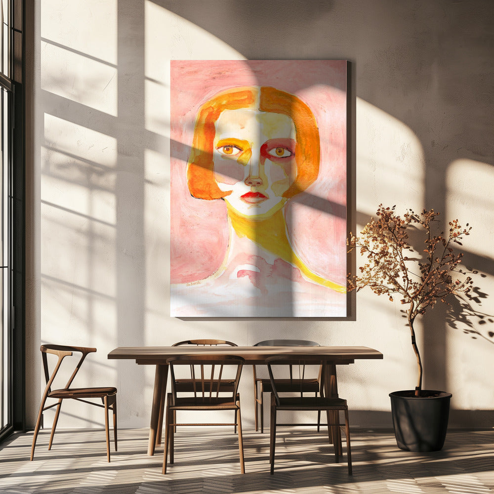 Dame met bobkapsel | Canvas