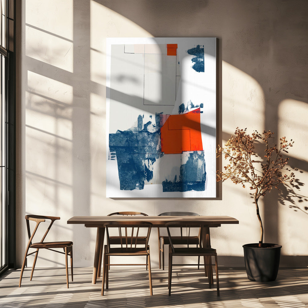 Neutrale abstracte vormen op wit 3 | Canvas