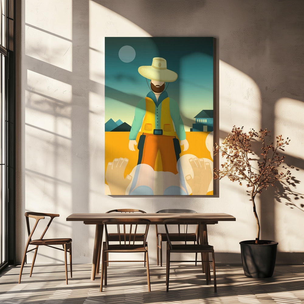 Confrontatie bij zonsopgang | Canvas