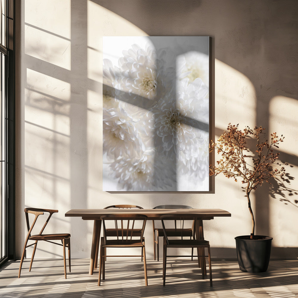 Witte bloemen 1 | Canvas