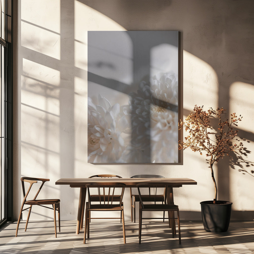 Witte bloemen 3 | Canvas