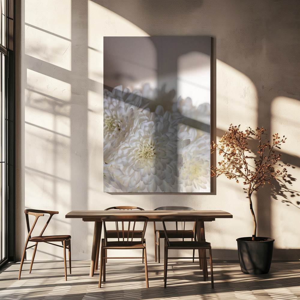Witte bloemen 6 | Canvas