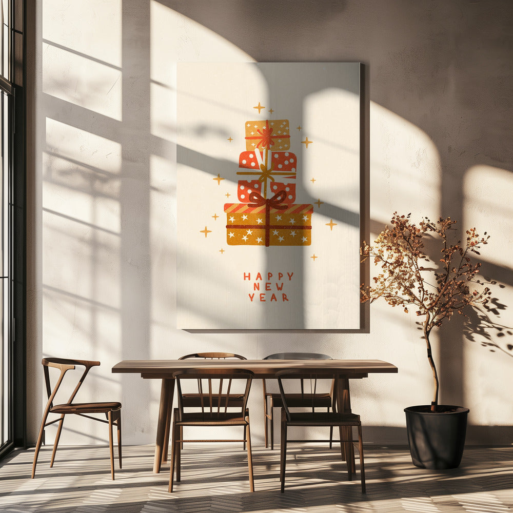 Berg van geschenken | Canvas