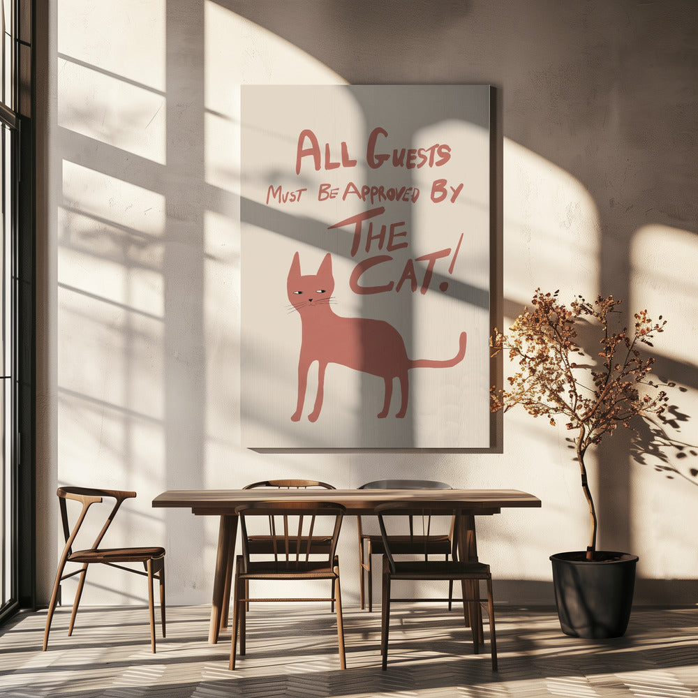 Alle gasten moeten door de kat worden goedgekeurd! | Canvas