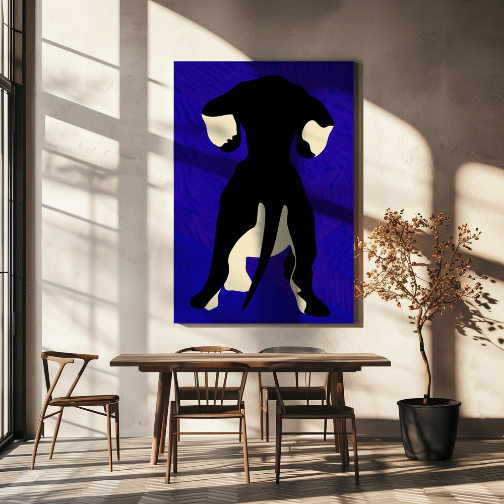 Blauwe achtergrond | Canvas
