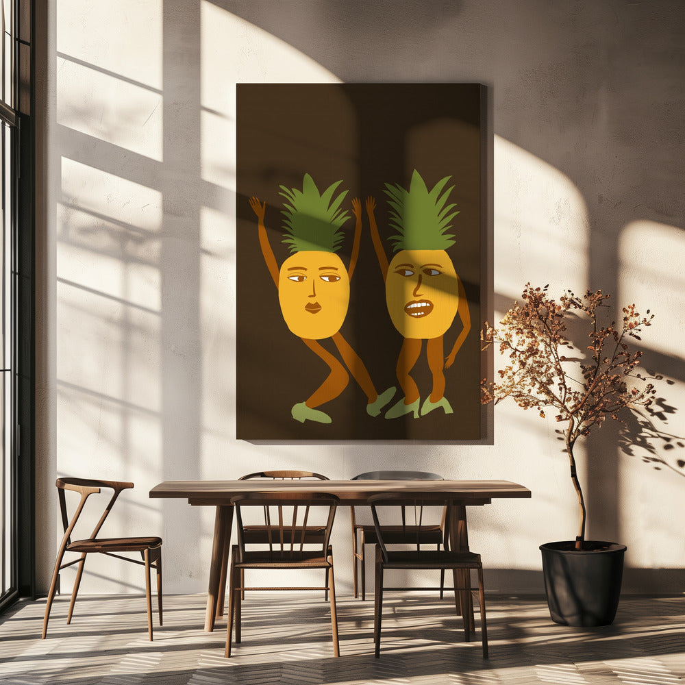 Dansende ananas | Canvas