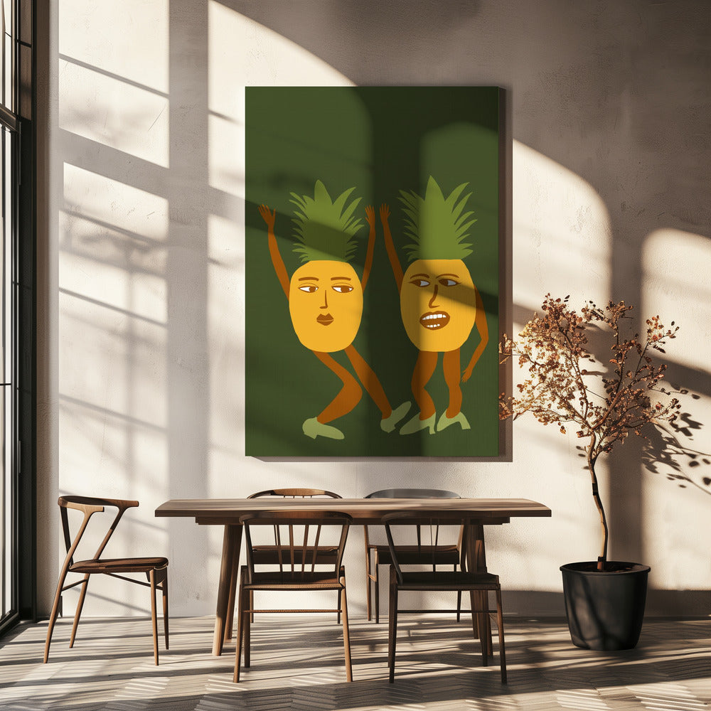 Dansende ananas | Canvas