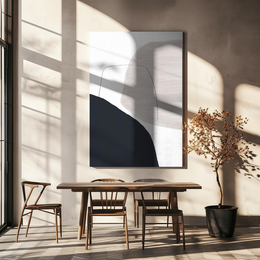 Abstract kunstwerk met zachte beige en bruine tinten | Canvas