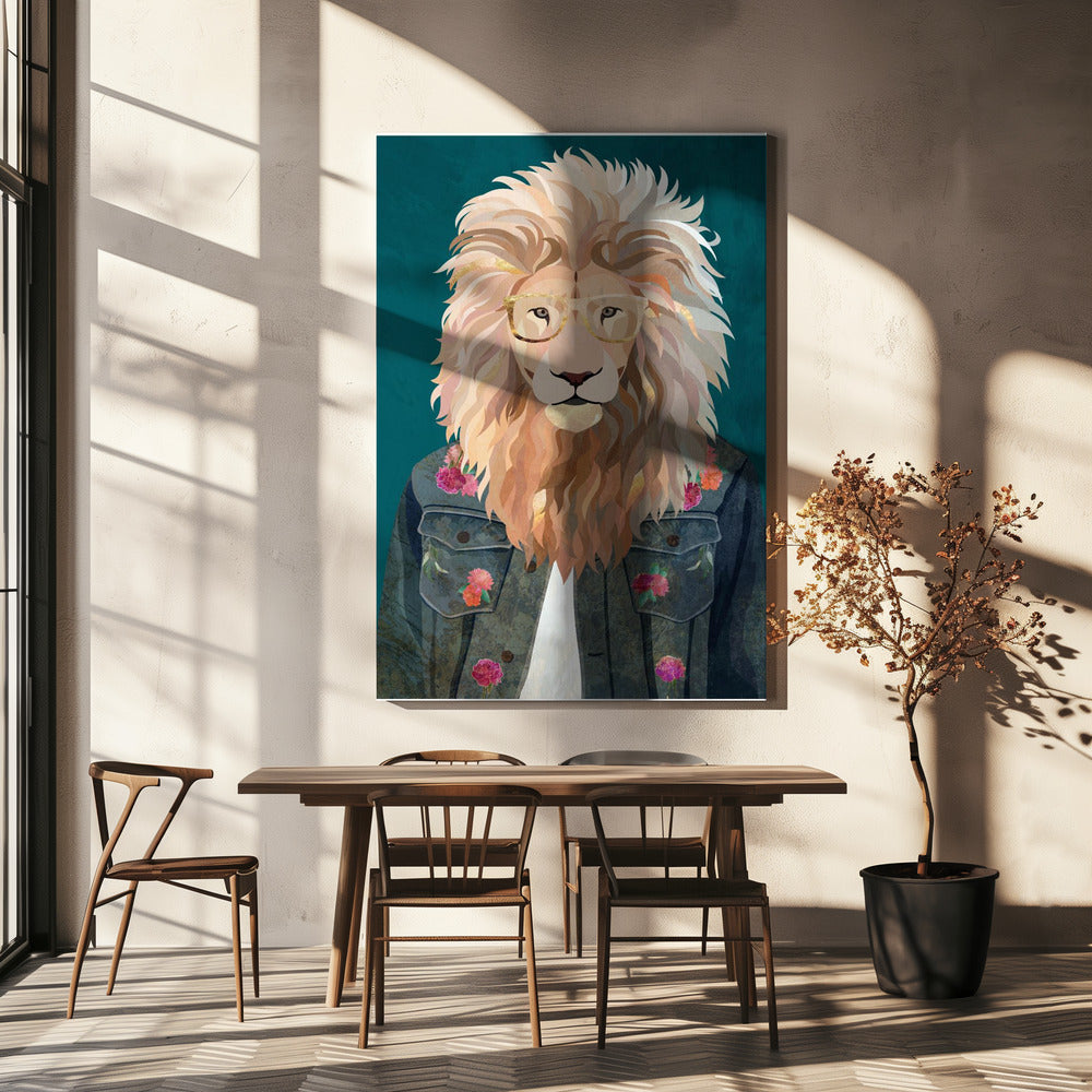 Golden fashion lion 2 | Canvas