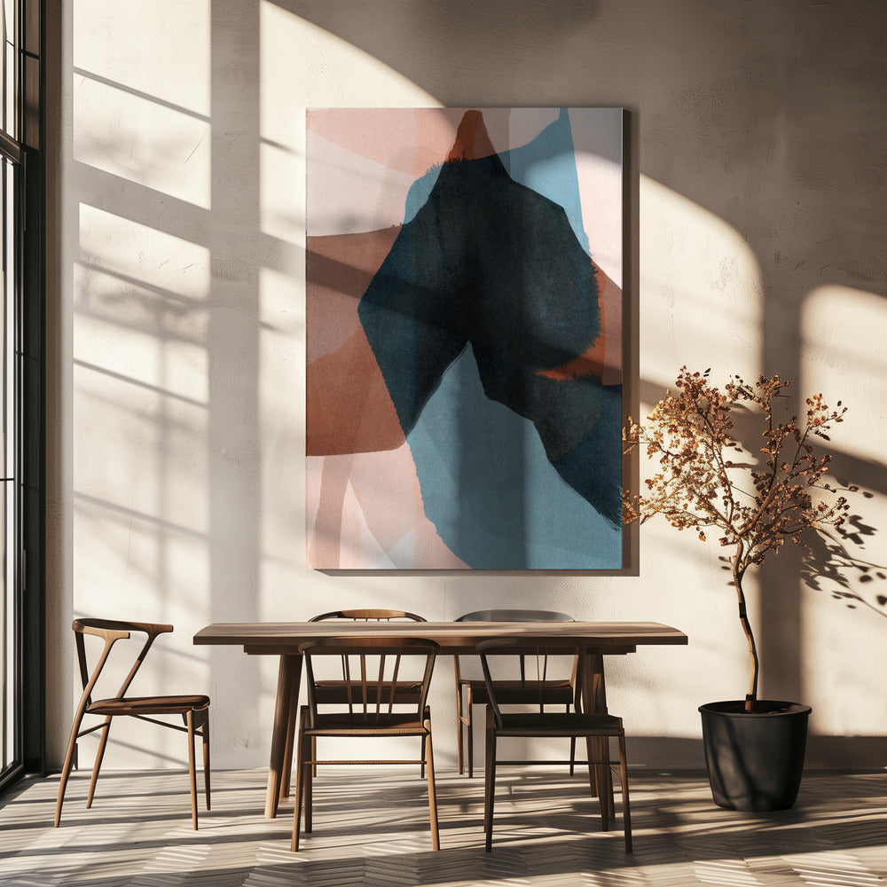 Abstract gedompeld landschap 4 | Canvas