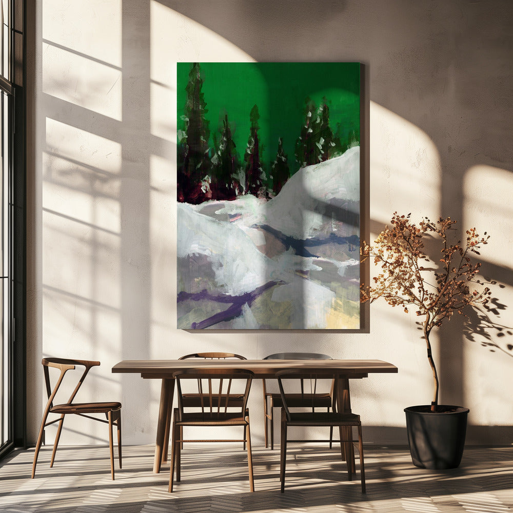 Wintertafereel in het bos 2 | Canvas