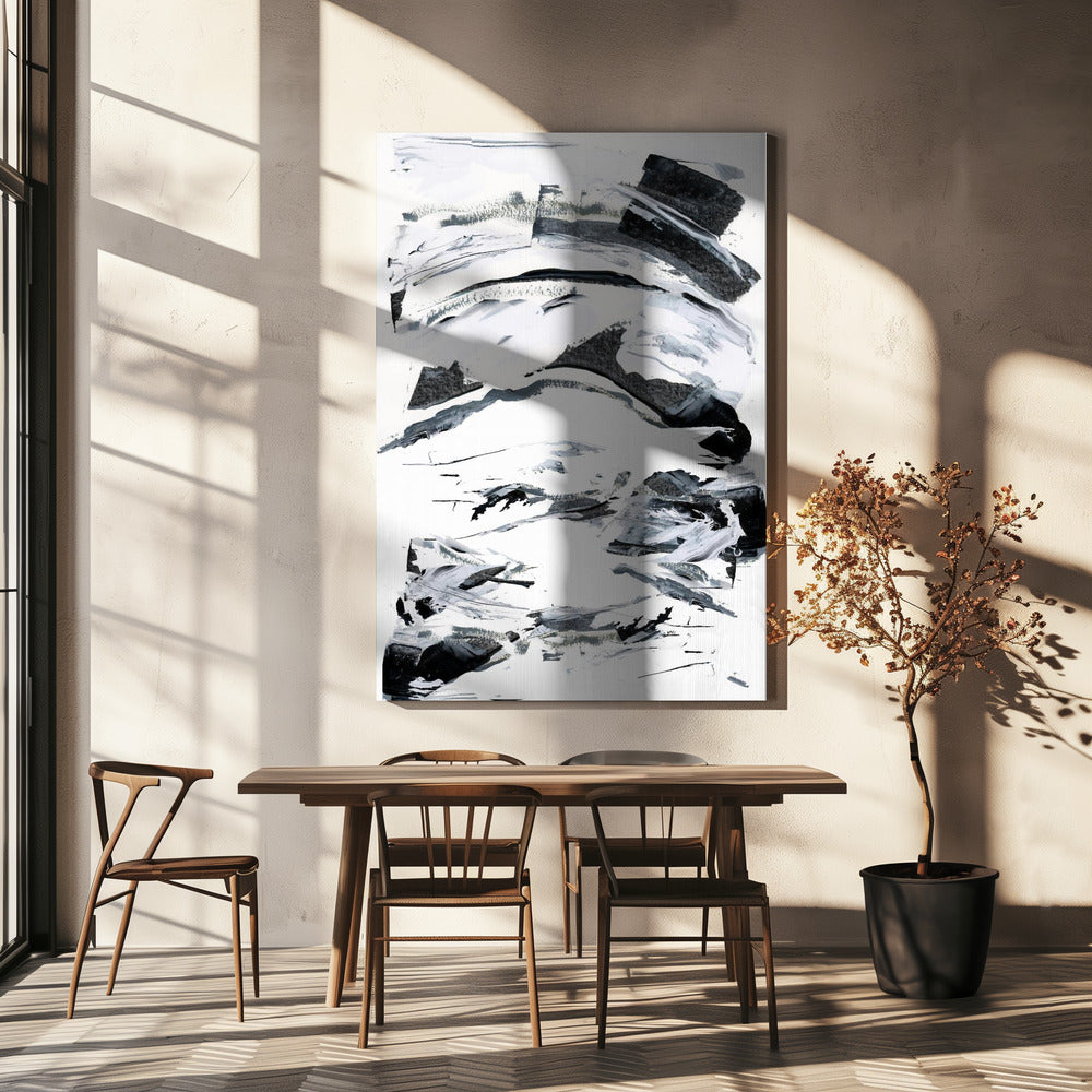 Zwart-wit scène 1 | Canvas