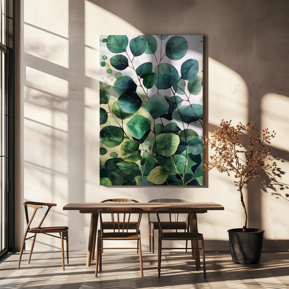 Natuurbloemen en bladeren aquarelkunst (9) | Canvas