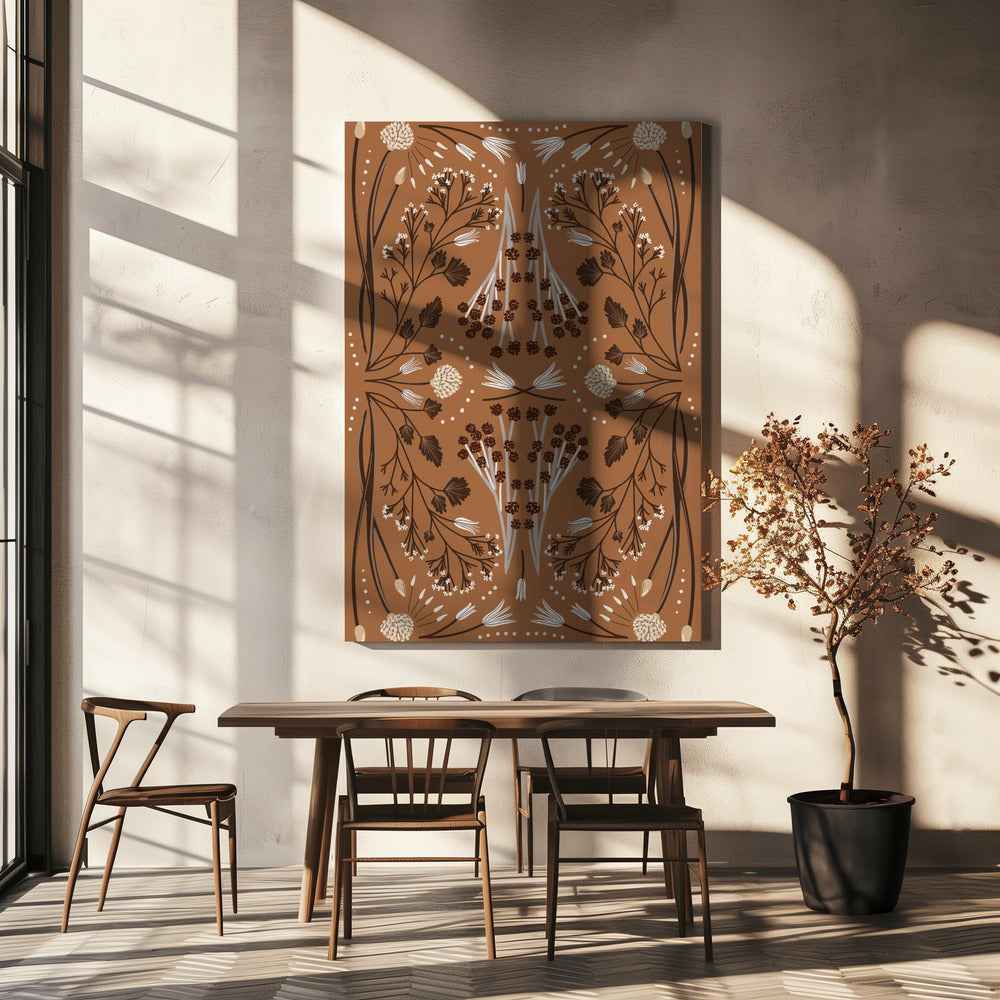 Folk Mirrored Botanicals - Aardetinten | Canvas