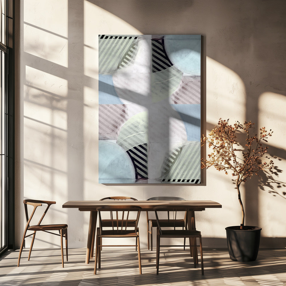 Abstract Misty Stripes 1 | Canvas
