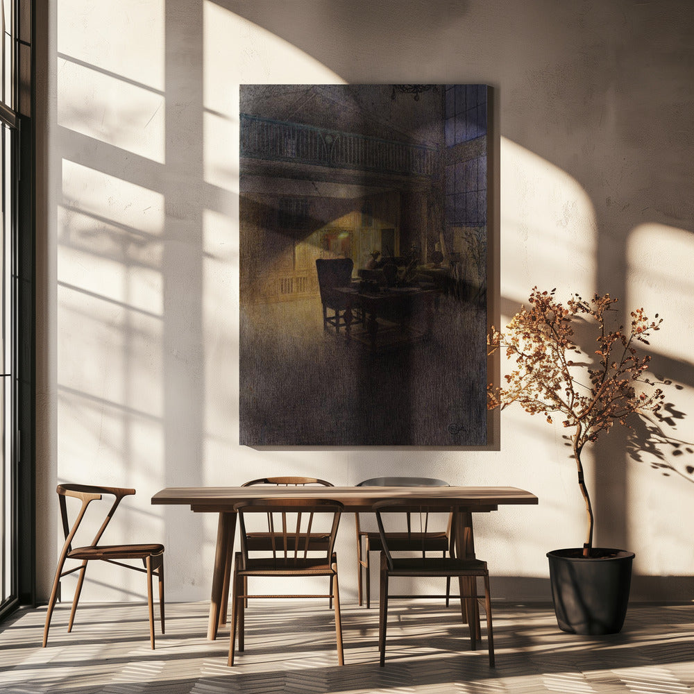 Aan de piano | Canvas