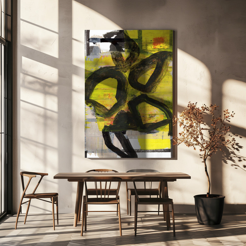 Geel Abstract Nr. 1 | Canvas