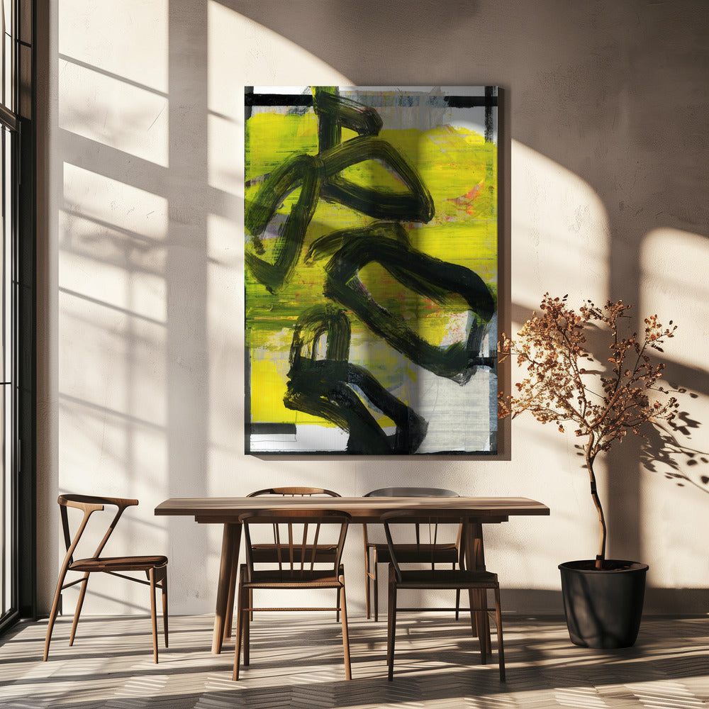 Geel Abstract Nr. 3 | Canvas
