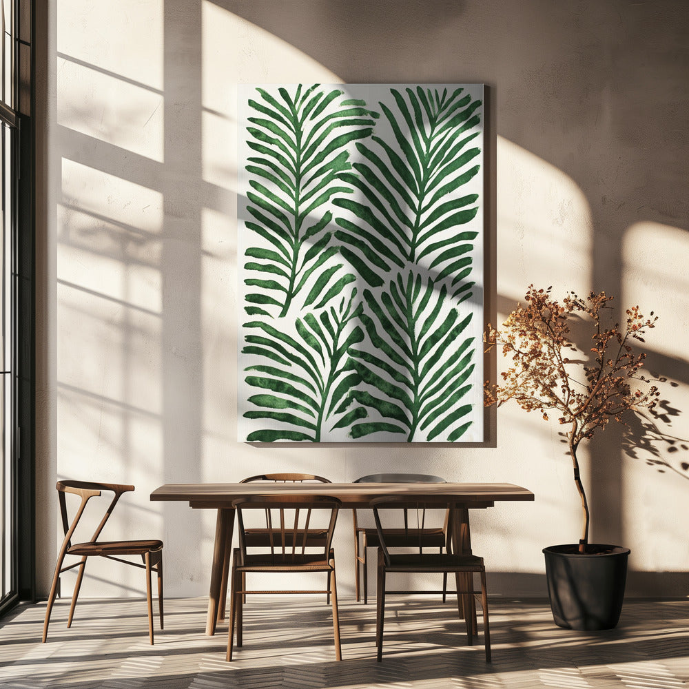 Groene bladeren | Canvas