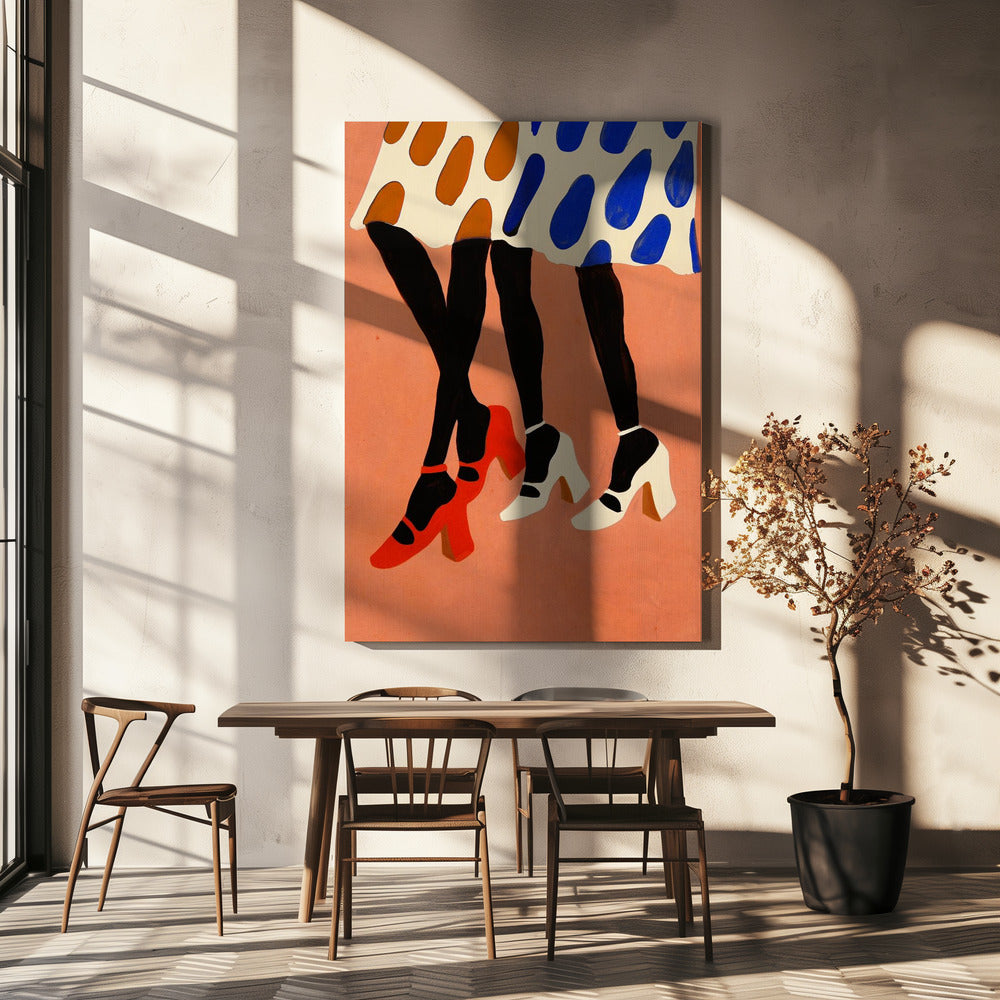 Polka Dot Stappen | Canvas