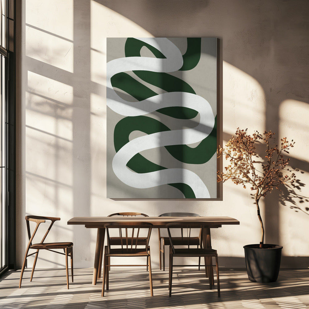 Expressionistische curven 3 | Canvas