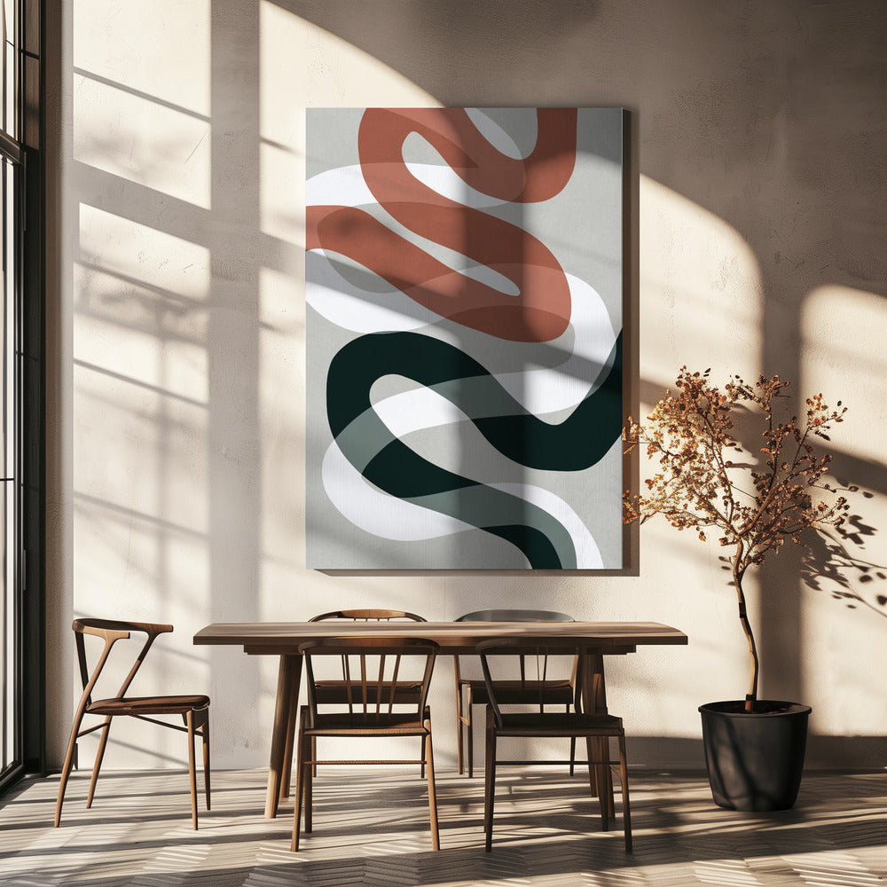 Expressionistische curven 1 | Canvas