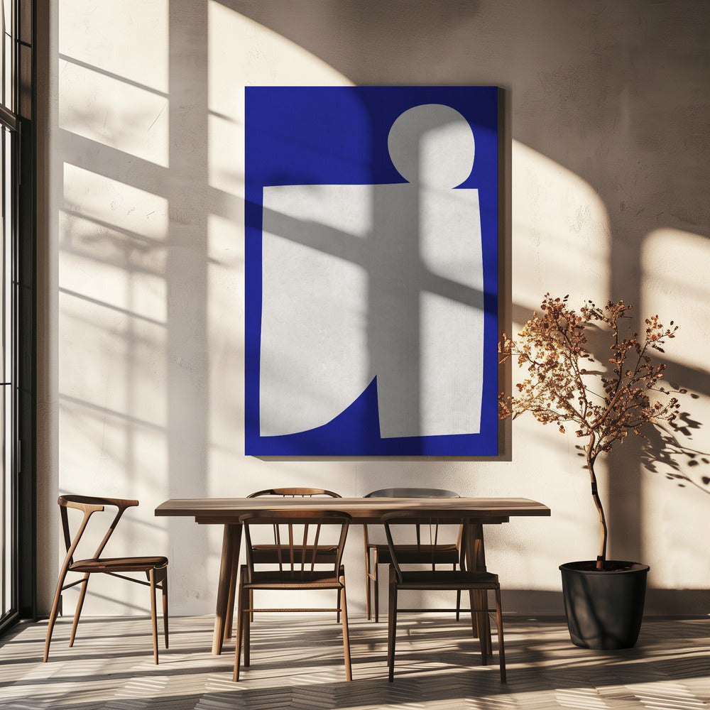Blauw-witte kunst 2 | Canvas