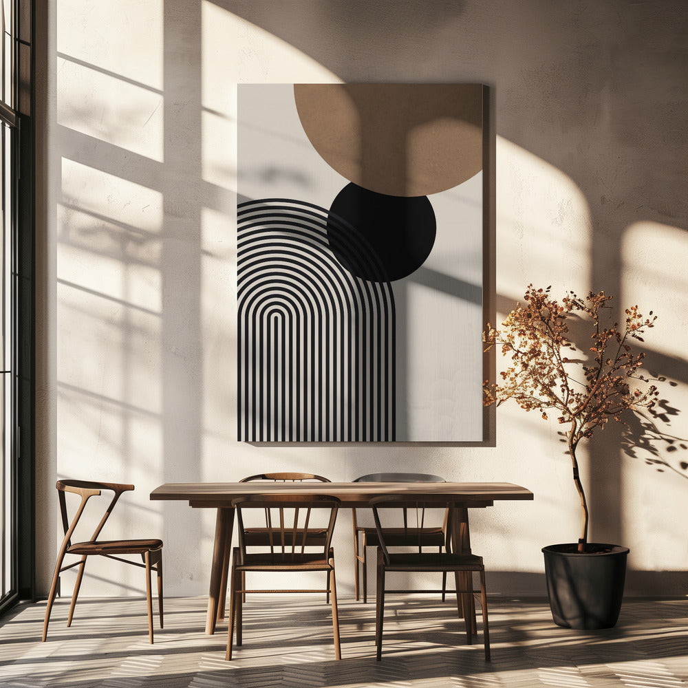 Compositielijnen en cirkels 4 | Canvas