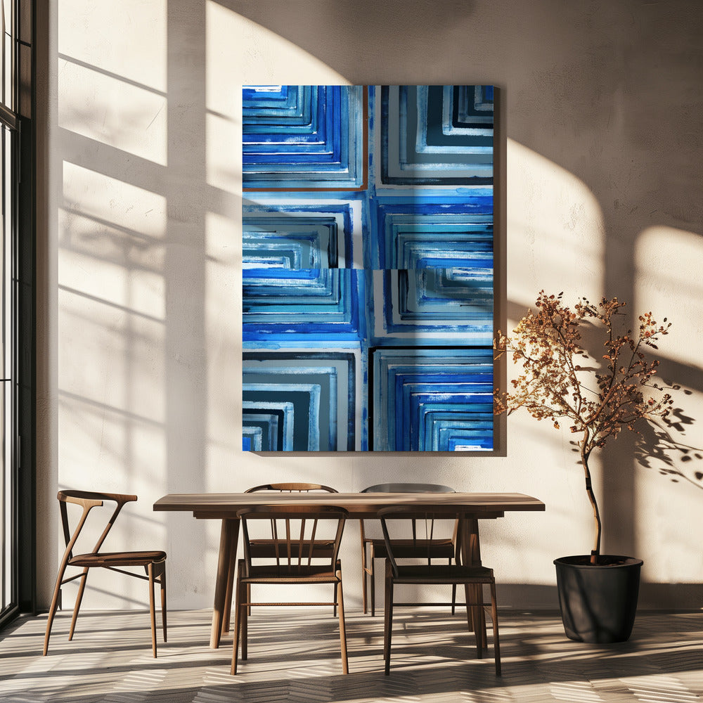Rectangle of Zig Zag Lines No1 | Canvas