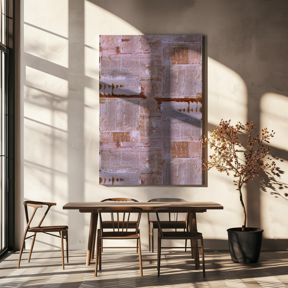 Cinnabar Soft Lines Texture No1 Print | Canvas