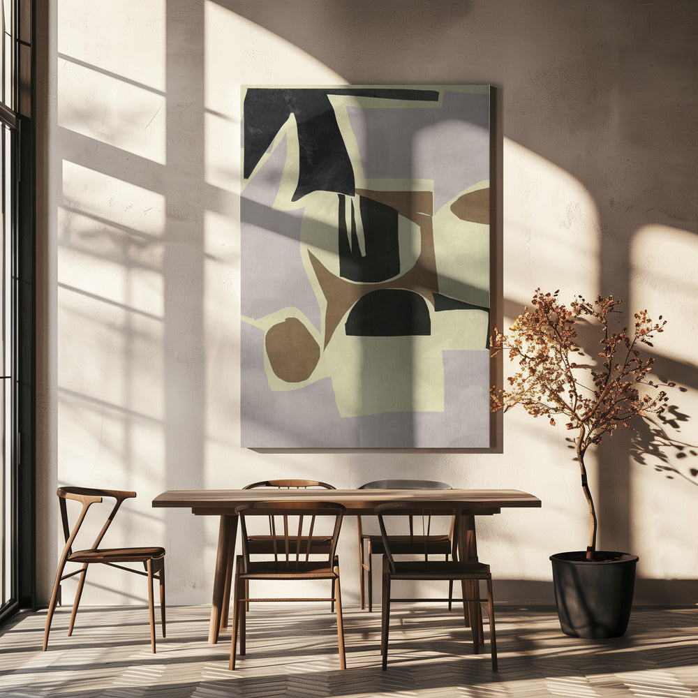 Abstracte grafische print nr. 2 | Canvas