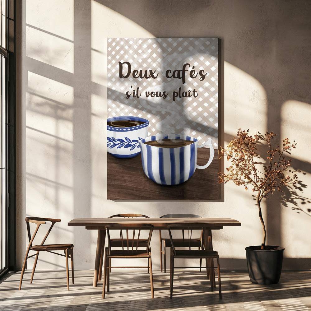 Twee koffie alstublieft | Canvas