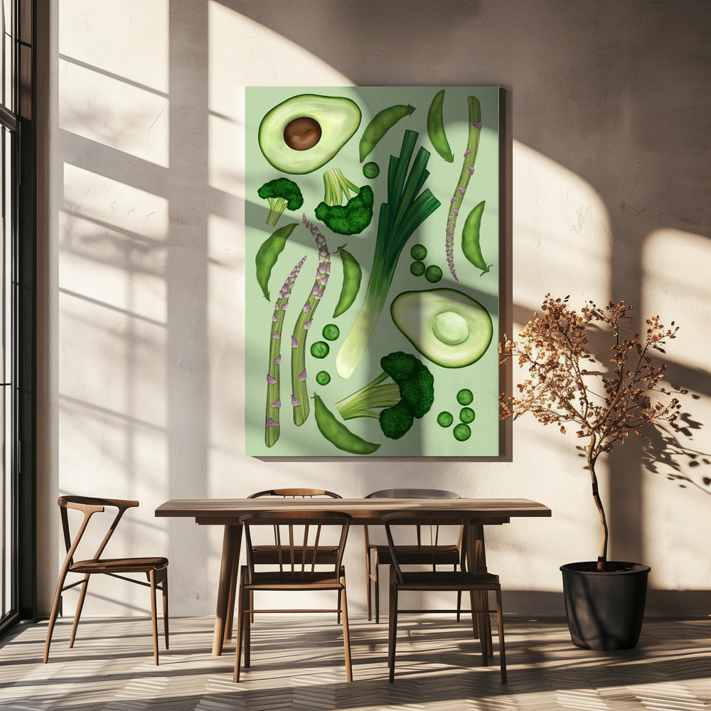 Groene groenten | Canvas