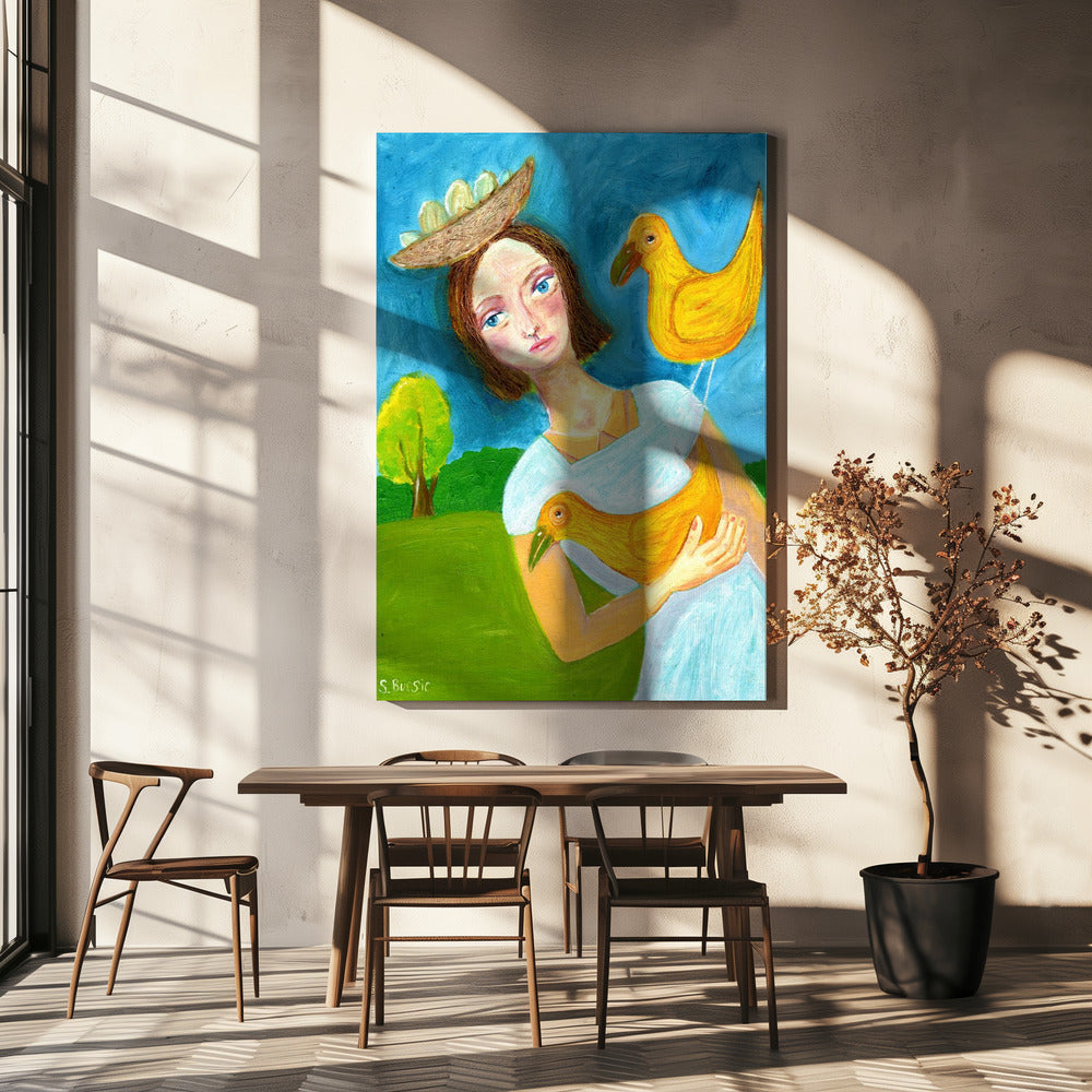 vogel dame | Canvas