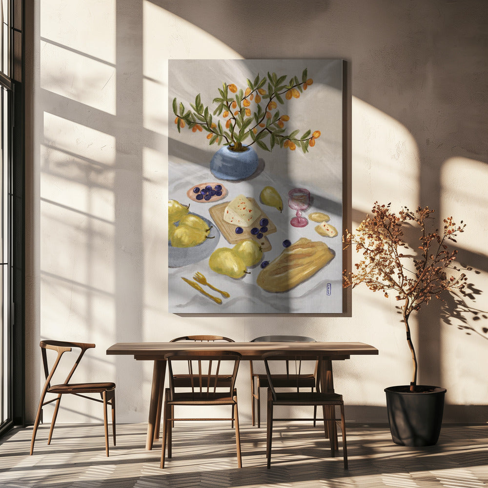 Gin-tonic in de middagzon Illustratie | Canvas