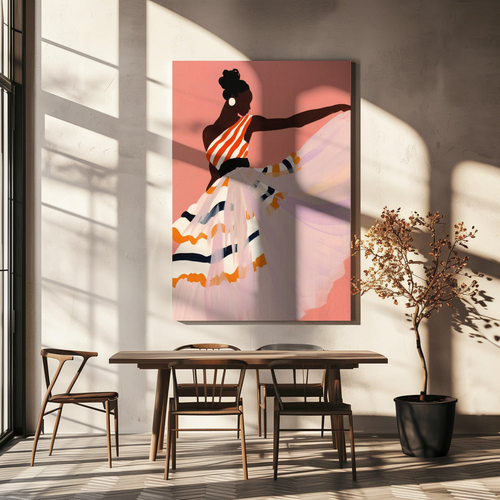 Dans van kleuren | Canvas