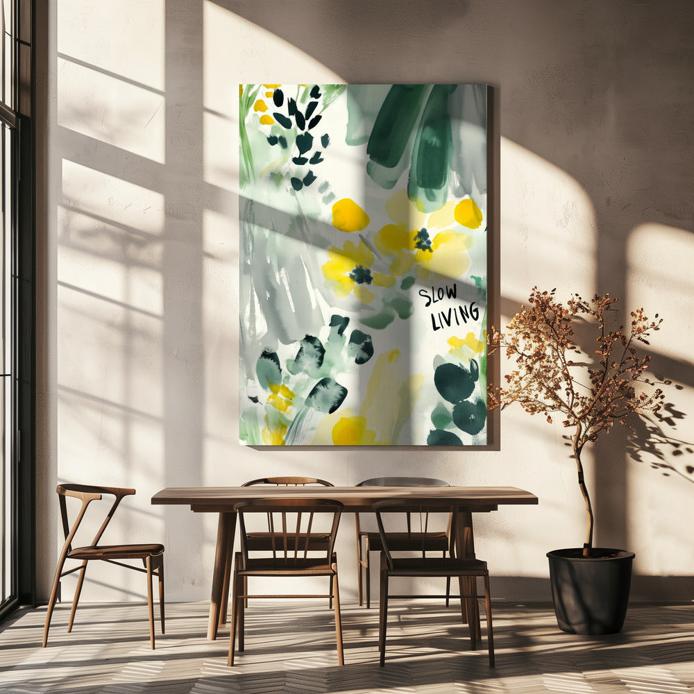 Serene bloemen | Canvas