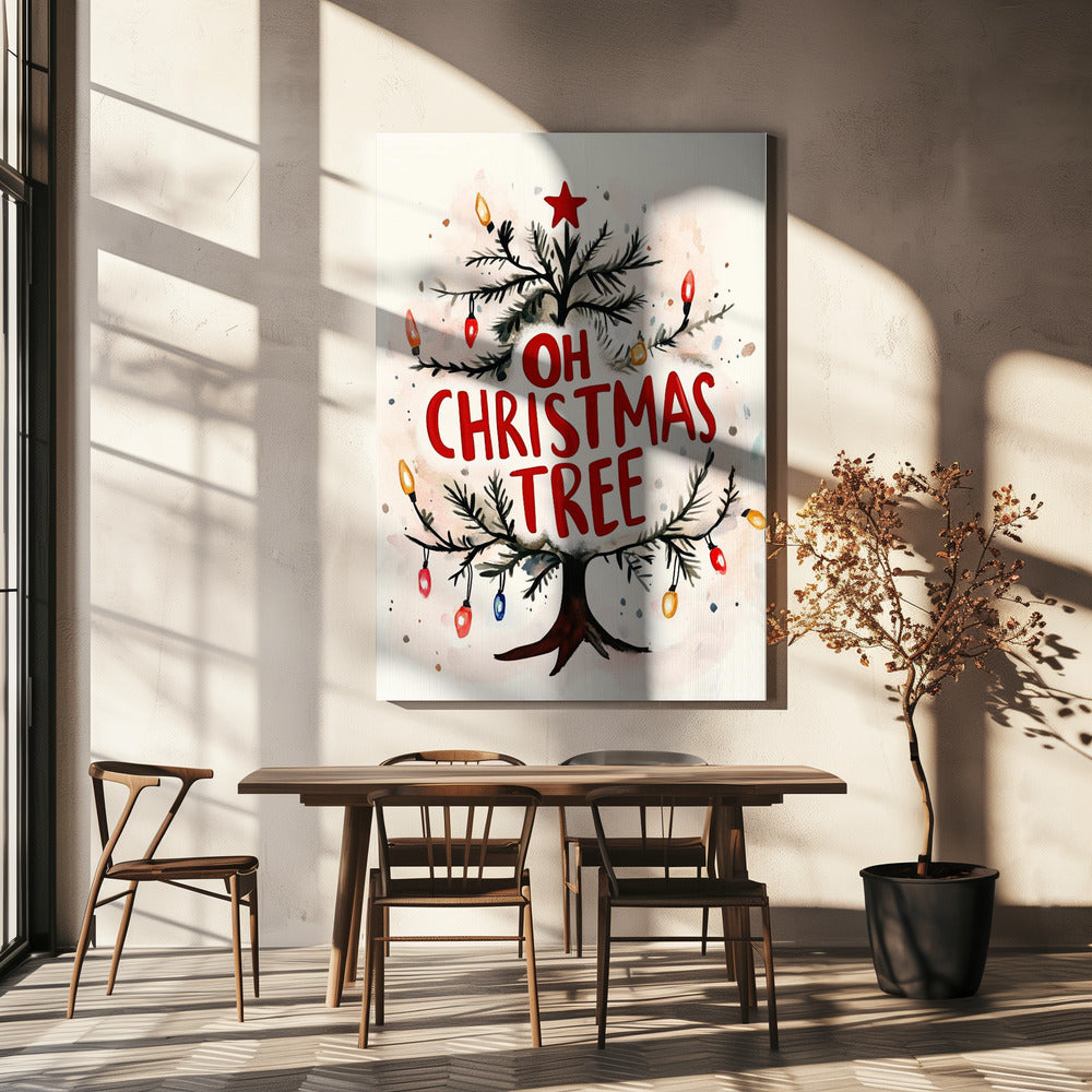 Feestelijke boomgloed | Canvas