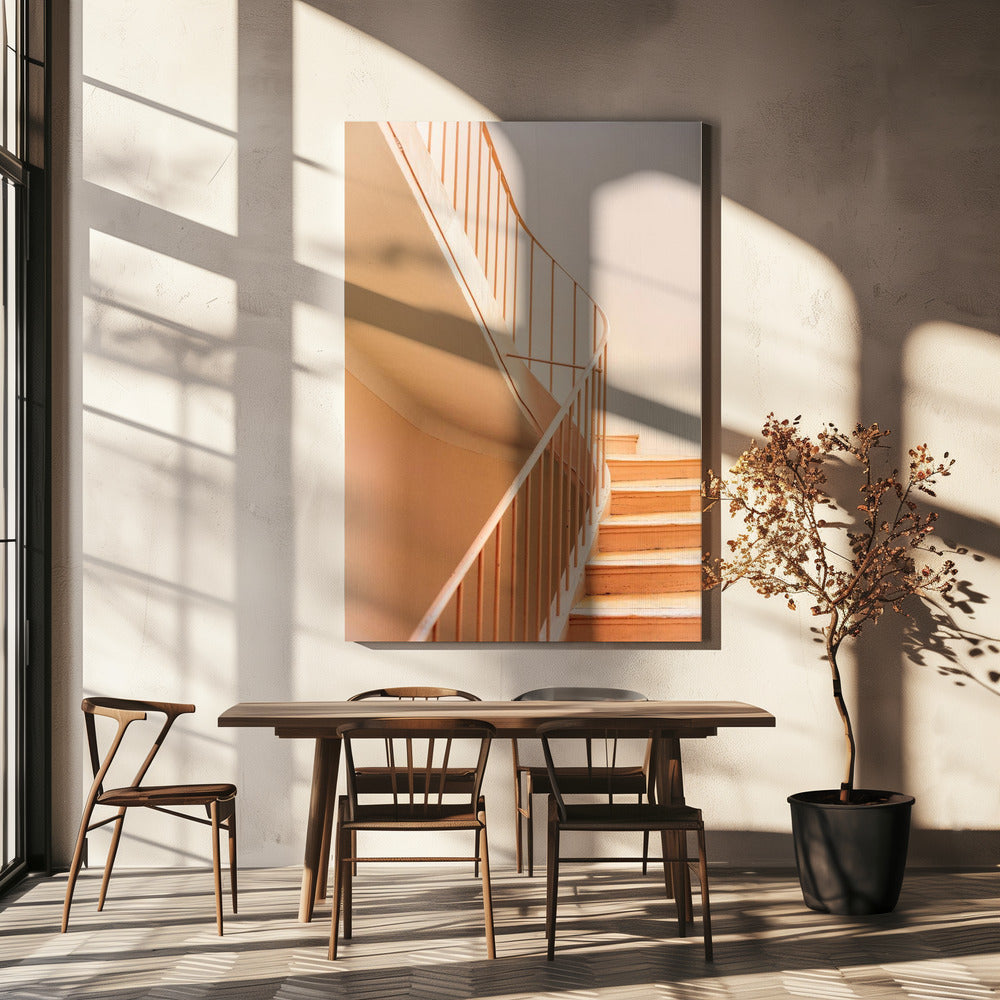 Oranje Trappen | Architectonisch Minimalisme | Canvas