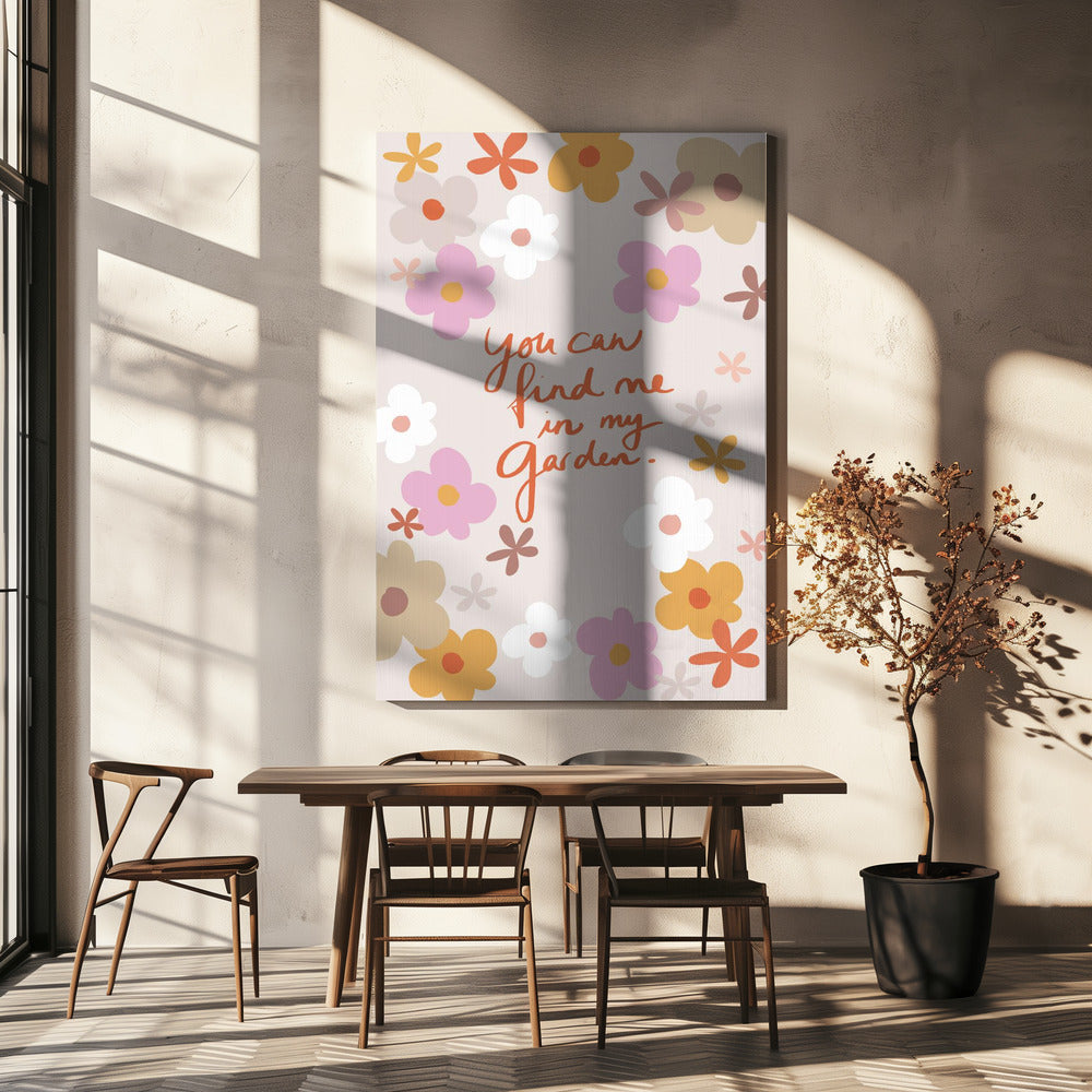 Vind mij in mijn tuin 1 | Canvas