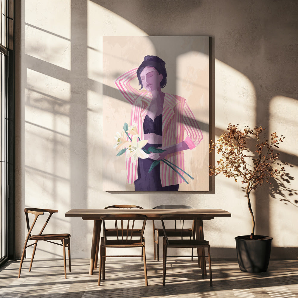 Lelie in een jasje | Canvas