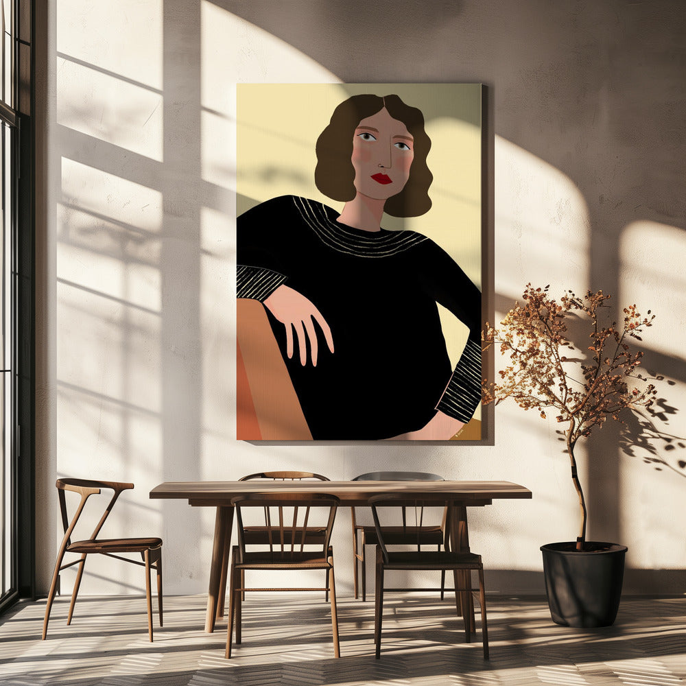 Vrouw ontspannen | Canvas