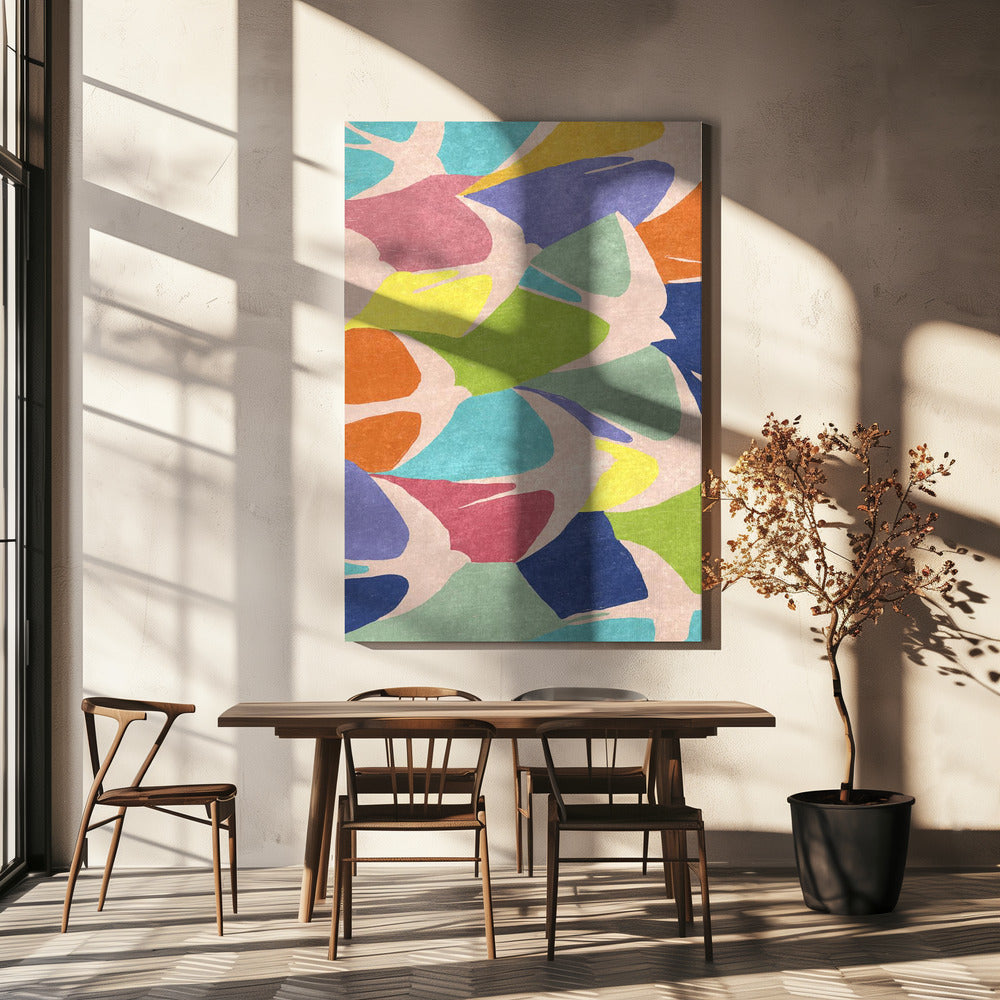 Abstracte vogels | Canvas