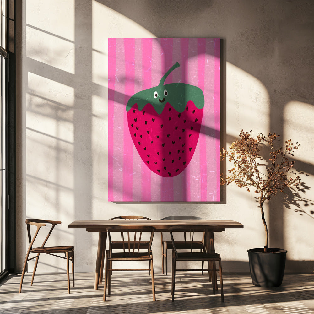 Hallo aardbei | Canvas